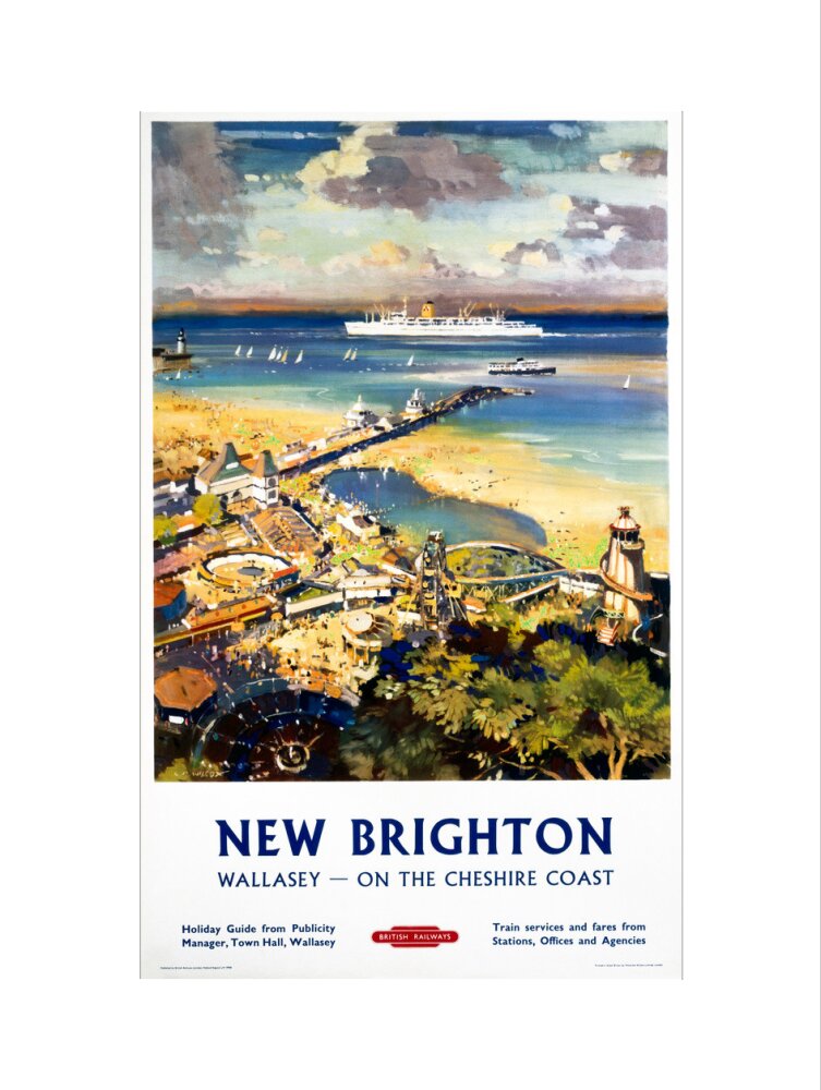 'New Brighton', BR (LMR) poster, c 1950s. art print large none Art Print - Science Museum Shop