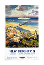 'New Brighton', BR (LMR) poster, c 1950s. unstretched canvas large none Art Print - Science Museum Shop