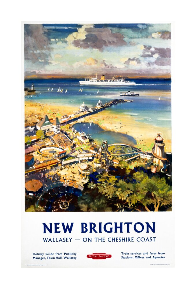 'New Brighton', BR (LMR) poster, c 1950s. unstretched canvas large none Art Print - Science Museum Shop