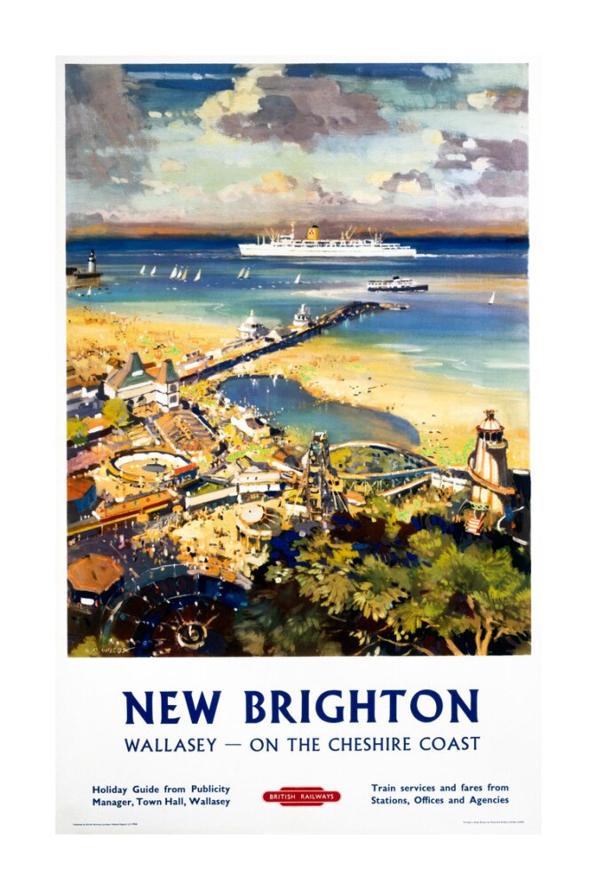 'New Brighton', BR (LMR) poster, c 1950s. unstretched canvas extra large none Art Print - Science Museum Shop