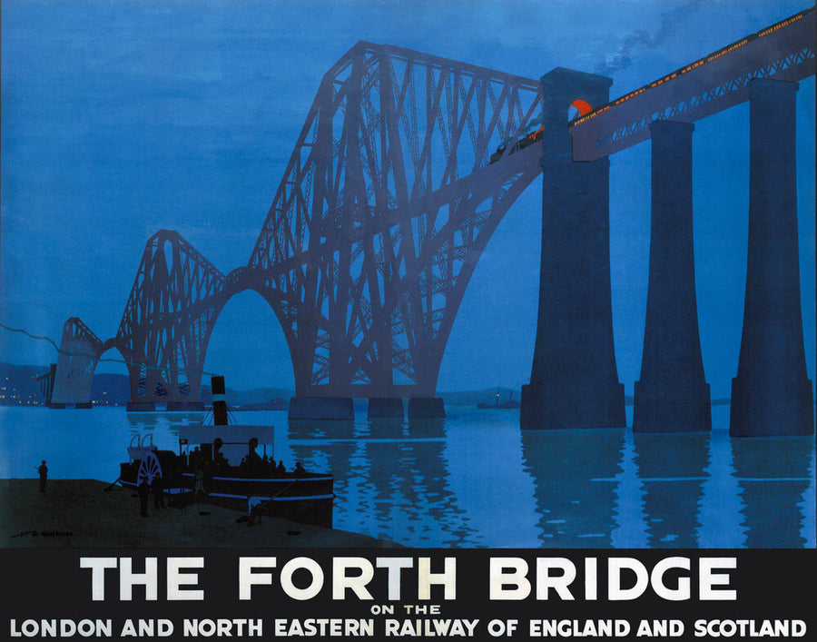'The Forth Bridge', LNER poster, 1928. Art Print - Science Museum Shop