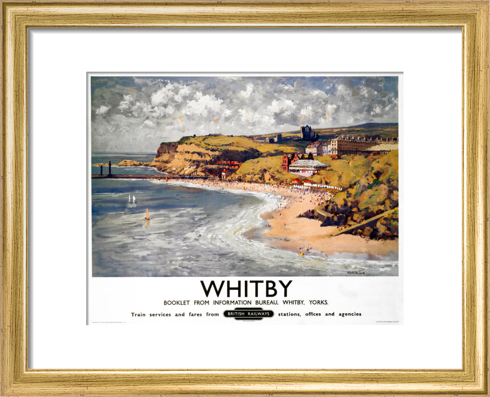 'Whitby', BR poster, 1948-1965. art print extra small gold Art Print - Science Museum Shop