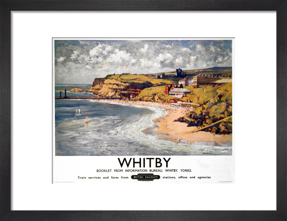 'Whitby', BR poster, 1948-1965. art print small black Art Print - Science Museum Shop