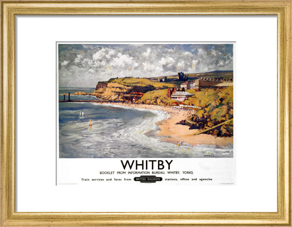 'Whitby', BR poster, 1948-1965. art print small gold Art Print - Science Museum Shop