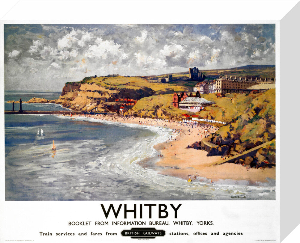 'Whitby', BR poster, 1948-1965. stretched canvas small none Art Print - Science Museum Shop