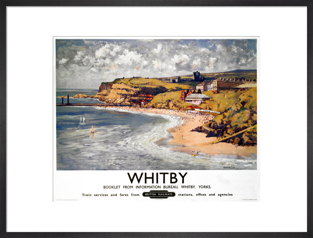 'Whitby', BR poster, 1948-1965. art print large black Art Print - Science Museum Shop