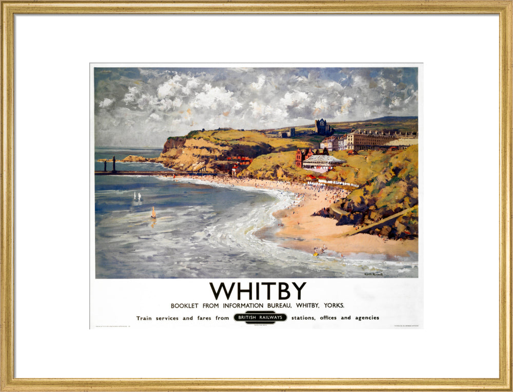 'Whitby', BR poster, 1948-1965. art print large gold Art Print - Science Museum Shop