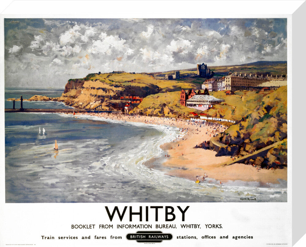 'Whitby', BR poster, 1948-1965. stretched canvas medium none Art Print - Science Museum Shop