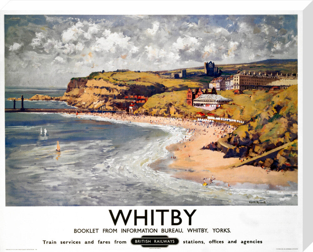 'Whitby', BR poster, 1948-1965. stretched canvas large none Art Print - Science Museum Shop