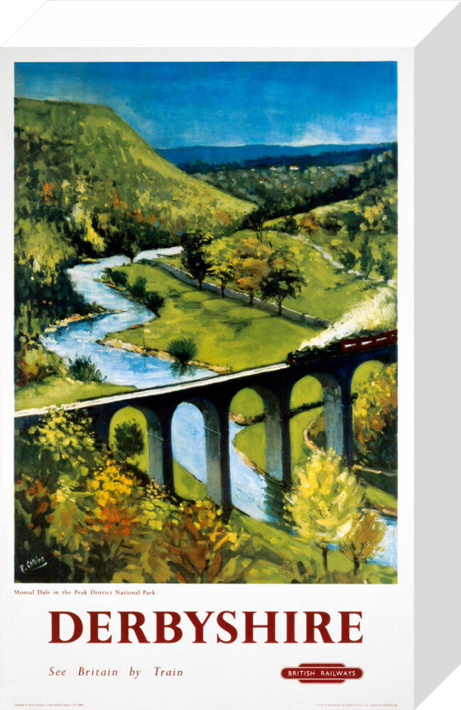'Derbyshire', BR (LMR) poster, 1948-1965. stretched canvas small none Art Print - Science Museum Shop