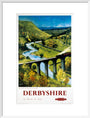 'Derbyshire', BR (LMR) poster, 1948-1965. art print large white Art Print - Science Museum Shop