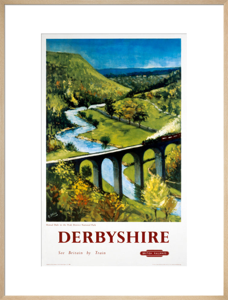 'Derbyshire', BR (LMR) poster, 1948-1965. art print extra large natural Art Print - Science Museum Shop