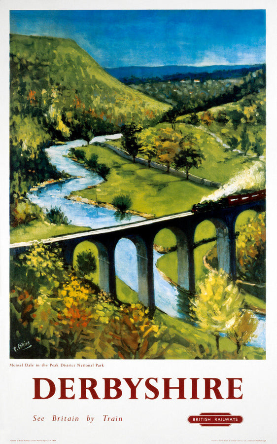 'Derbyshire', BR (LMR) poster, 1948-1965. Art Print - Science Museum Shop