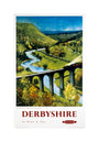 'Derbyshire', BR (LMR) poster, 1948-1965. unstretched canvas medium none Art Print - Science Museum Shop