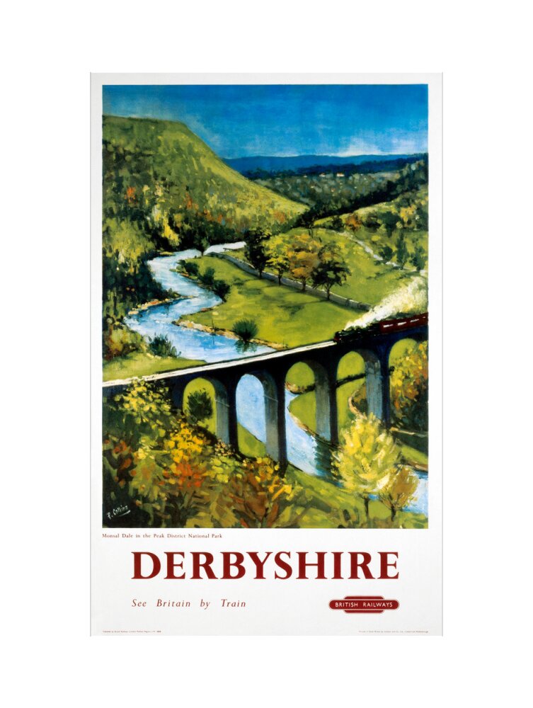 'Derbyshire', BR (LMR) poster, 1948-1965. art print large none Art Print - Science Museum Shop