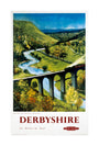 'Derbyshire', BR (LMR) poster, 1948-1965. unstretched canvas large none Art Print - Science Museum Shop