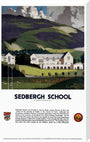 'Sedburgh School, Yorkshire', LMS poster, 1923-1947. stretched canvas extra large none Art Print - Science Museum Shop