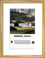 'Sedburgh School, Yorkshire', LMS poster, 1923-1947. art print small gold Art Print - Science Museum Shop
