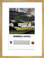 'Sedburgh School, Yorkshire', LMS poster, 1923-1947. art print medium gold Art Print - Science Museum Shop