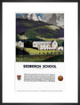 'Sedburgh School, Yorkshire', LMS poster, 1923-1947. art print large black Art Print - Science Museum Shop