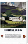 'Sedburgh School, Yorkshire', LMS poster, 1923-1947. stretched canvas large none Art Print - Science Museum Shop