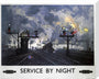 'Service by Night', BR poster, 1955. stretched canvas large none Art Print - Science Museum Shop