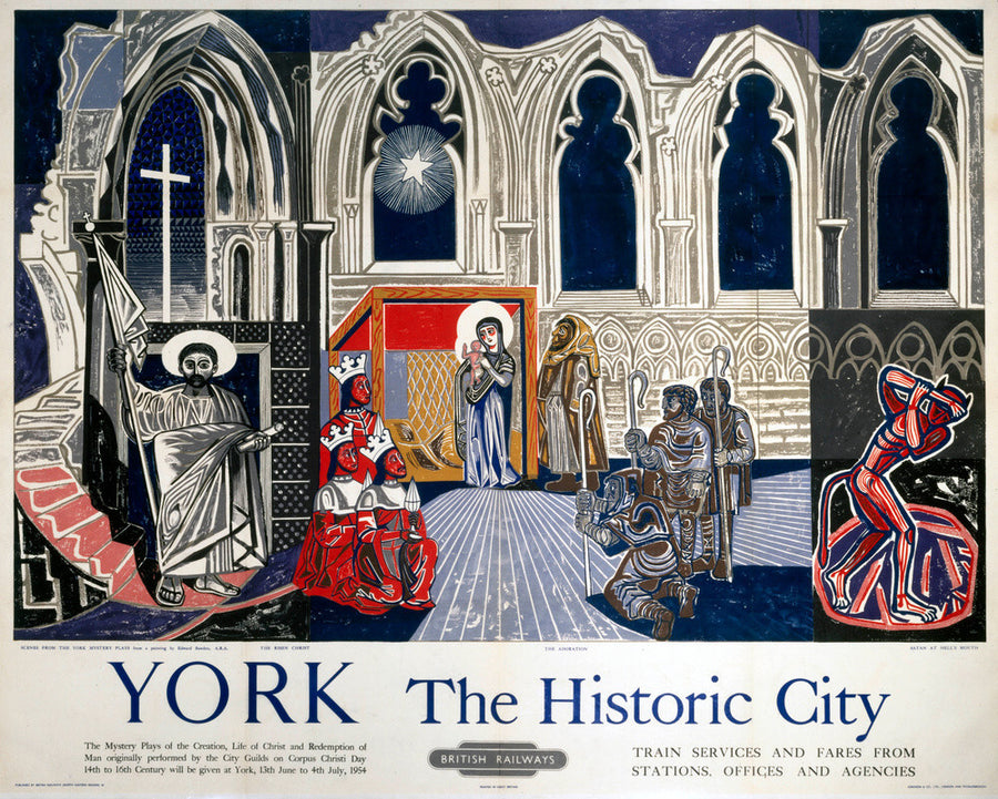 'York', BR poster, 1954. Art Print - Science Museum Shop