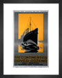 'The Continent via Dover - Ostend', Belgian State Railways poster, c 1920s. art print extra small black Art Print - Science Museum Shop