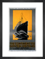 'The Continent via Dover - Ostend', Belgian State Railways poster, c 1920s. art print small black Art Print - Science Museum Shop