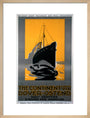 'The Continent via Dover - Ostend', Belgian State Railways poster, c 1920s. art print medium natural Art Print - Science Museum Shop