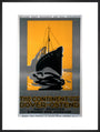 'The Continent via Dover - Ostend', Belgian State Railways poster, c 1920s. art print extra large black Art Print - Science Museum Shop