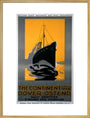 'The Continent via Dover - Ostend', Belgian State Railways poster, c 1920s. art print extra large gold Art Print - Science Museum Shop