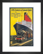 'LMS Expres and Cunard Liner', LMS poster, 1923-1947. art print extra small black Art Print - Science Museum Shop