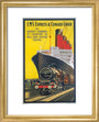 'LMS Expres and Cunard Liner', LMS poster, 1923-1947. art print extra small gold Art Print - Science Museum Shop