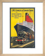'LMS Expres and Cunard Liner', LMS poster, 1923-1947. art print extra small natural Art Print - Science Museum Shop