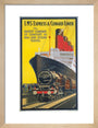 'LMS Expres and Cunard Liner', LMS poster, 1923-1947. art print small natural Art Print - Science Museum Shop
