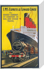 'LMS Expres and Cunard Liner', LMS poster, 1923-1947. stretched canvas small none Art Print - Science Museum Shop