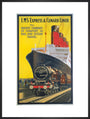 'LMS Expres and Cunard Liner', LMS poster, 1923-1947. art print extra large black Art Print - Science Museum Shop
