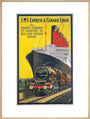 'LMS Expres and Cunard Liner', LMS poster, 1923-1947. art print extra large natural Art Print - Science Museum Shop