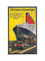 'LMS Expres and Cunard Liner', LMS poster, 1923-1947. art print medium none Art Print - Science Museum Shop