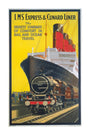 'LMS Expres and Cunard Liner', LMS poster, 1923-1947. unstretched canvas extra large none Art Print - Science Museum Shop