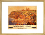 'North-East Coast', BR poster, c 1950s. art print medium gold Art Print - Science Museum Shop