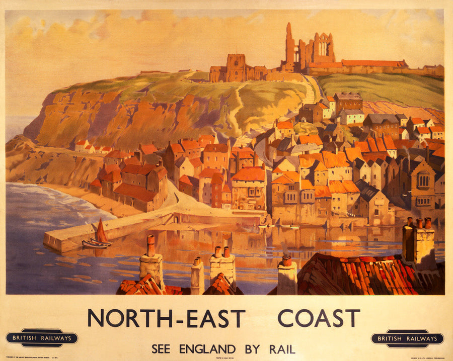 'North-East Coast', BR poster, c 1950s. Art Print - Science Museum Shop