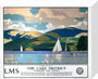 'The Lake District - Windermere from Bowness', LMS poster, 1923-1947. stretched canvas small none Art Print - Science Museum Shop