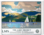 'The Lake District - Windermere from Bowness', LMS poster, 1923-1947. stretched canvas extra large none Art Print - Science Museum Shop