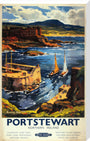 BR(LMR) poster. 'Portstewart - Northern Ireland stretched canvas extra large none Art Print - Science Museum Shop