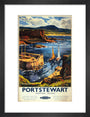 BR(LMR) poster. 'Portstewart - Northern Ireland art print small black Art Print - Science Museum Shop