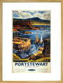 BR(LMR) poster. 'Portstewart - Northern Ireland art print large gold Art Print - Science Museum Shop