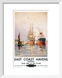 'East Coast Havens', BR (ER) poster, c 1950s. art print extra small white Art Print - Science Museum Shop