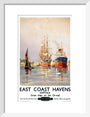'East Coast Havens', BR (ER) poster, c 1950s. art print small white Art Print - Science Museum Shop